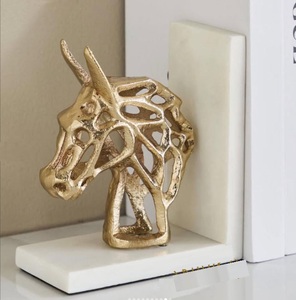 Sujetalibros de Plata Antigua con Forma de Caballo, Escultura Ecuestre Decorativa, Par para Estantería, Estudio, Biblioteca, Oficina en Casa, Decoración de Interiores - Product Image 6