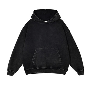 Sweat à capuche oversize en molleton brossé mélange coton 400 GSM pour femme, avec poche kangourou, coupe décontractée, style streetwear décontracté - Product Image 2