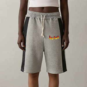 Shorts Haute Taille Personnalisés avec Logo pour Femme, 100% Coton Molleton Éponge Respirant Séchage Rapide Écologique – Vente Chaude en Gros - Product Image 1