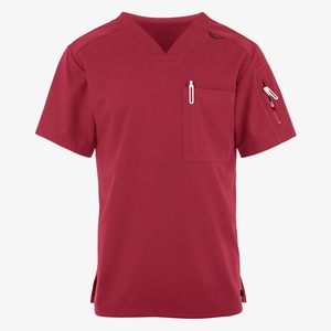 Comfortable Cotton Medical <b>Scrub</b> <b>Top</b> for Men Knitted Fabric Stretchy Hospital Uniforms Nursing Surgical Workwear - Product Image 4