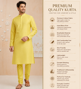 Wholesale <b>Mens</b> Yellow Silk <b>Kurta</b> Stand Collar Party Wear Top Fashion Traditional Ethnic Festival Long Shirt Custom - Product Image 2