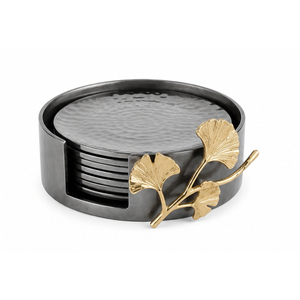 Metal <b>Coaster</b> Set with Luxury Flower Caddy Stainless Steel Drink <b>Coaster</b> <b>Silver</b> Plated Textured Table Cup Mat for Home Hotel - Product Image 4