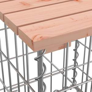 Banc de jardin en bois massif Douglas avec jardinières moyennes, ensemble de meubles de patio - Product Image 6