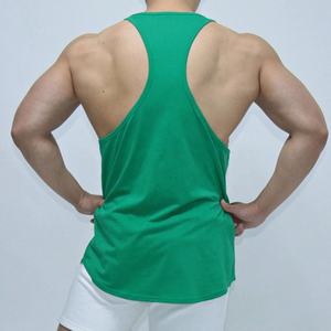 OEM kaus Tank Top tanpa lengan pria, Singlet Gym tanpa lengan dengan desain polos grosir atasan Singlet Gym kosong - Product Image 3