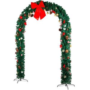 Arco Natalizio in PVC Verde 240*40*265cm con Ornamenti per Decorazioni Festive e Matrimoniali - Product Image 2