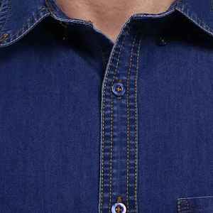 Nouvelle Chemise en Jean Grande Taille pour Homme – Style Décontracté, Personnalité Tendance, Couleur Personnalisable, Tricotée, Style Urbain, Respirante - Product Image 5