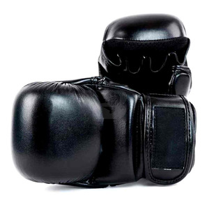 Wholesale High Quality Customizable Boxing <b>Gloves</b> Lace-Up Closure PU Leather <b>Moisture</b> Wicking Karate Muay Thai MMA Training - Product Image 2