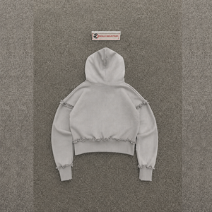 เสื้อฮู้ดดี้ผู้ชายสีเทาอ่อนทรงโอเวอร์ไซส์ พิมพ์ลายกราฟิก สไตล์แฟชั่นแนวสตรีท ผ้าเฟรนช์เทอร์รี่ ทรงหลวม ใส่สบาย พิมพ์โลโก้ด้านหน้า - Product Image 6