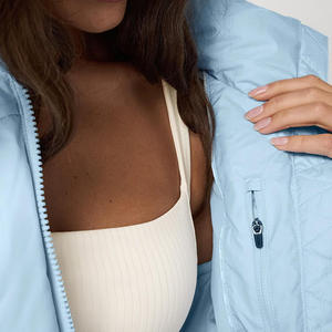 Veste matelassée personnalisée pour femme, coupe-vent, vêtements d'extérieur d'hiver, manteau chaud isolé, vente en gros, approvisionnement en vrac - Product Image 3