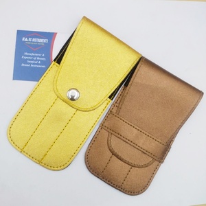 3pcs Slanted Pointed Black Pink White Curved Eyebrow & <b>Eyelash</b> Extension Tweezers Beauty Use with PU Pouch - Product Image 1