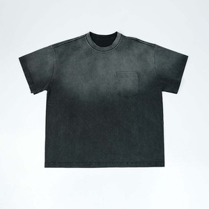 T-shirt court de haute qualité 250 g/m², nouveau modèle à col rond, grandes tailles, t-shirt vintage respirant de qualité supérieure et épais - Product Image 4