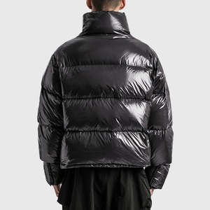 Hot Selling Customise Your Own Design Thick Warmer Shiny Nylon Puffer Jacket Factory Made Goose Down Filling Bubble Down <b>Coat</b>. - Product Image 4
