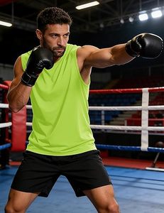 Sleeveless Shirts Gym Men's Tank Gym Tank Top Custom Plus Size 100% Cotton Quick Dry Breathable Anti-shrink High Street Style - Product Image 3