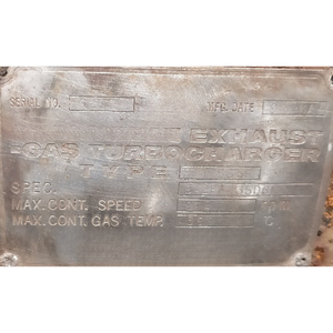 Turbocompresor Marino Modelo MET53SB de Alto Rendimiento para Motor de Barco, Unidad Turbo de Gases de Escape, Marca OEM, Usado, 720 RPM, Especificación E2TA55D61 - Product Image 1