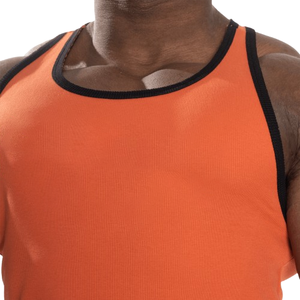 Débardeur côtelé personnalisé pour homme avec logo, en coton, pour fitness, entraînement, musculation, broderie, vêtements décontractés de sport – Fabricant - Product Image 6