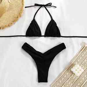 Conjunto de bikini de doble forro, traje de baño no transparente para mujer, traje de baño de dos piezas con costuras de alta calidad para todas las tallas - Product Image 2