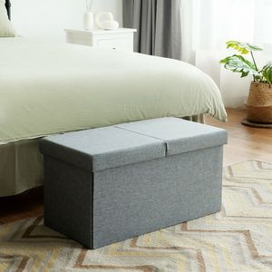 30 Inch Foldable <b>Storage</b> Ottoman with Lift-Top Feature for <b>Stools</b> & Ottomans - Product Image 1