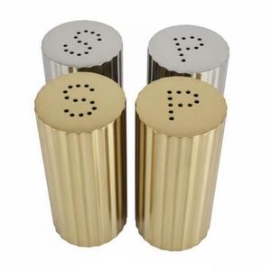 Ensemble de 2 salières et poivrières décoratives en métal, finition argentée, sans danger pour les aliments, idéal pour la table - Product Image 4