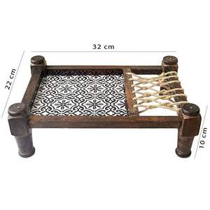 Plateau en bois artisanal Khatiya, plateau de service rustique Charpai, style corde traditionnel Charpai pour Ramadan, Diwali, maison - Product Image 6