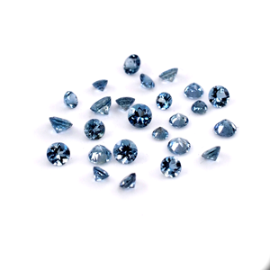 Aguamarina natural calibrada en forma redonda de 4 mm, piedra preciosa de aguamarina natural facetada suelta para la fabricación de joyas. - Product Image 6