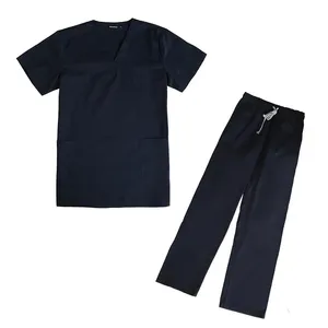 Conjuntos de Uniformes Médicos Personalizables para Enfermeras de Hospital, Cómodos, Unisex, de Tela de Sarga de Spandex/Poliéster con Detección de Agujas - Product Image 4