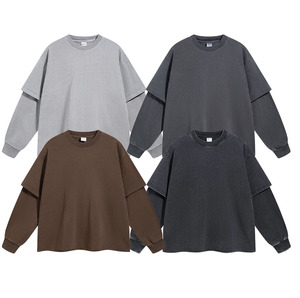 T-shirts pour hommes de haute qualité 100% coton, manches longues, design tendance, vente en gros à bas prix, t-shirt personnalisé avec service OEM, élégant - Product Image 2