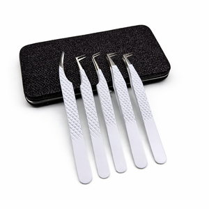 Precision Durable Stainless Steel Smooth Tip Eyelash Tweezers Set with Mirror Scissors Rainbow Coated Tools for Lash Extension - Product Image 4