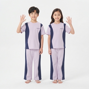 Conjunto Deportivo para Niños y Niñas con Franja Lateral Curva, Traje Deportivo Informal para Jóvenes, Ropa Deportiva a Juego, Conjuntos de Ropa al por Mayor - Product Image 5