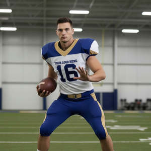 Ensemble de maillots d'uniforme de football américain respirant pour équipes jeunes, vierge pour sublimation, en twill, vente en gros, 2026 - Product Image 6