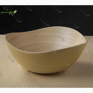 Tazón de Bambú Ecológico Hecho a Mano, Diseño Clásico Natural, Personalizable, Desechable para Fiestas, Diámetro 17.5cm X Altura 7cm >10 - Product Image 1