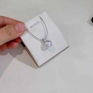Zhuji Natural Freshwater Pearl Necklace 11-12mm Near Strong <b>Light</b> <b>Edison</b> Clover Pendant Clavicle Chain Fine Pendant Necklaces - Product Image 1