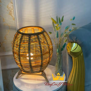 Lanterne tissée en bois de rotin 100% lanterne marocaine porte-bougie de King Craft, fournisseur vietnamien, vente en gros - Product Image 5