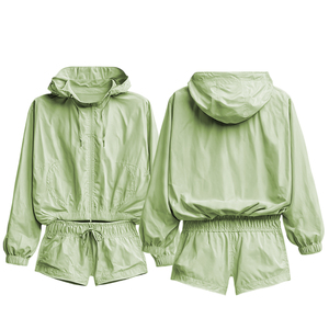 Unisex Windbreaker Shorts Sets Rain Waterproof Shorts Two Piece 100% Nylon <b>Wind</b> <b>Breaker</b> Shorts Suit Women - Product Image 4