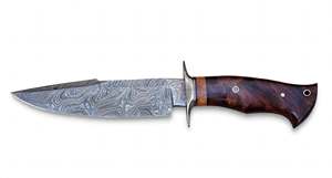 Handcrafted Damascus Steel Executive Specialty Craft <b>Tool</b> Burl <b>Wood</b> Handle Display Piece - Product Image 4