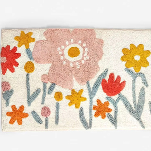 Hot Sale Custom Bath Mats Wholesale Quick Dry Designer Bath Rugs Cotton with Machine Made Technics for Bathrooms - Product Image 1