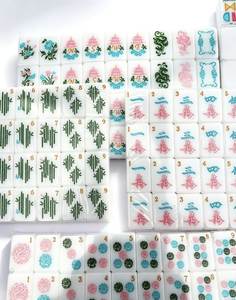 Tuiles de Mahjong Traditionnelles en Résine, Artisanat Artistique, Pièces de Jeu de Collection, Design Peint à la Main, Décoration d'Intérieur - Product Image 6