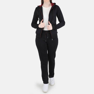 Trendy Women Tracksuit 2 Piece Fleece Set <b>Zip</b> <b>Up</b> Hooded Sweatshirt Jogging Pants Casual Sportswear Activewear Ladies Sweatsuit - Product Image 1