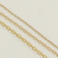 Chaîne en filigrane plaquée or 14 carats GC058, chaîne résistante au ternissement pour la fabrication de bijoux