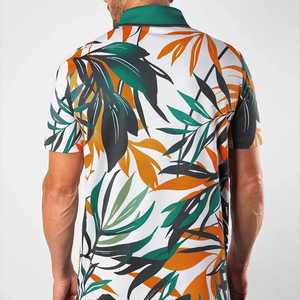เสื้อโปโลผู้ชายสำหรับตีกอล์ฟ ออกแบบเองได้ พิมพ์ลายแบบ Sublimation พร้อมป้ายยี่ห้อส่วนตัว เนื้อผ้าโพลีเอสเตอร์ใส่สบาย - Product Image 2