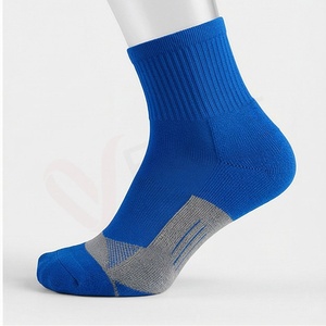 Calcetines de Tobillo para Hombre, Color Azul Sólido, Tejidos, Transpirables, de Spandex y Poliéster, Deportivos, Estilo Regular para Verano - Product Image 3