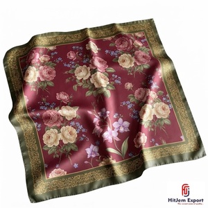 Soft Lightweight Womens Square <b>Scarves</b> Elegant Fashion Accessories OEM Manufacturer Sicily Custom Fabric Products Bulk - Product Image 2