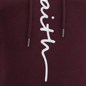 Sweat-shirt à capuche pour homme de haute qualité, personnalisé avec logo, couleur marron, imprimé croix de la foi, en coton tricoté, décontracté, pour l'automne - Product Image 6