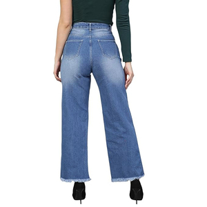 Pantalon en jean décontracté élégant pour femme – Jean en coton confortable et ample de haute qualité pour femme – Nouveau jean taille haute oversize - Product Image 2