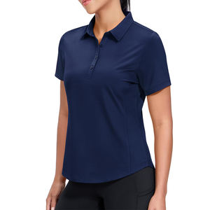Nouveaux polos tendance pour femmes de haute qualité, couleur bleue, coton, meilleur tissu, polos pour femmes, t-shirts polo avec OEM ODM - Product Image 3