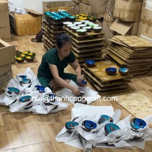 สินค้าขายดี ชามมะพร้าวเปลือกหอยมุก ผลิตในเวียดนาม ดีไซน์เต่าทะเลสวยงามจากเปลือกหอยมุก ภาชนะใส่อาหารออร์แกนิกที่ดีที่สุด - Product Image 5