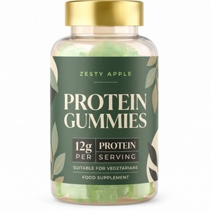 Gomitas de Proteína Personalizadas con Marca Privada OEM ODM, 12 g, 60 Unidades, Sabor a Manzana, Nutrición Deportiva, Crecimiento Muscular para Adultos - Product Image 1