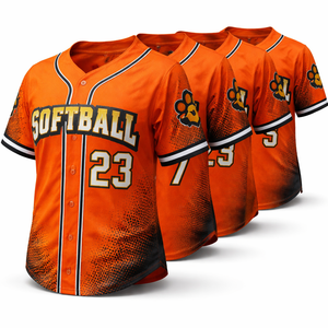 Maillots de softball personnalisés en gros, imprimés par transfert thermique, respirants et anti-humidité pour équipes - Fournisseur OEM avec livraison rapide - Product Image 3