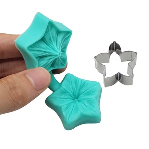 AK Sugar Paste Flower Veiner and Stainless Steel Cutters Set Petunia Veining Molds Fondant Cutter <strong>Cake</strong> Decorating <strong>Tools</strong> - Product Image 6