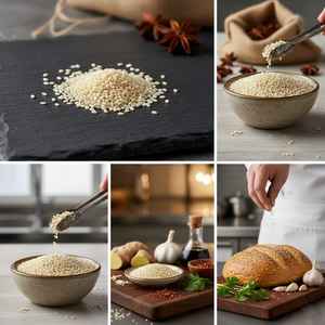 Graines de sésame blanches décortiquées de qualité supérieure – 100 % naturelles, meilleur prix de gros - Product Image 4