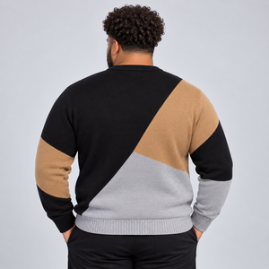 Pull pour homme durable avec tricot chaud, tissu doux, coupe confortable, col classique, poignets côtelés, idéal pour l'hiver - Product Image 5